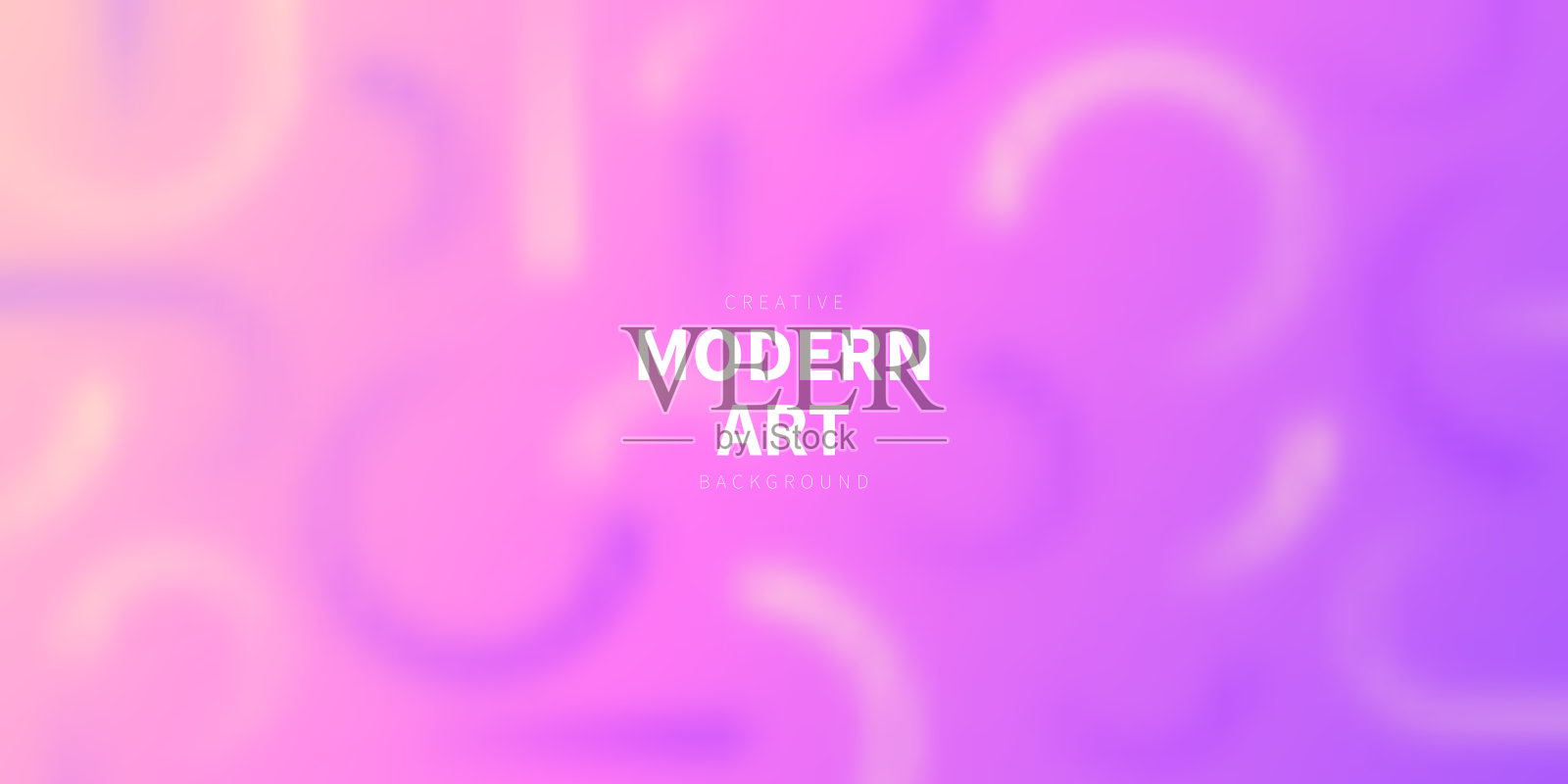 抽象模糊的设计与几何形状-时髦的粉红色梯度插画图片素材