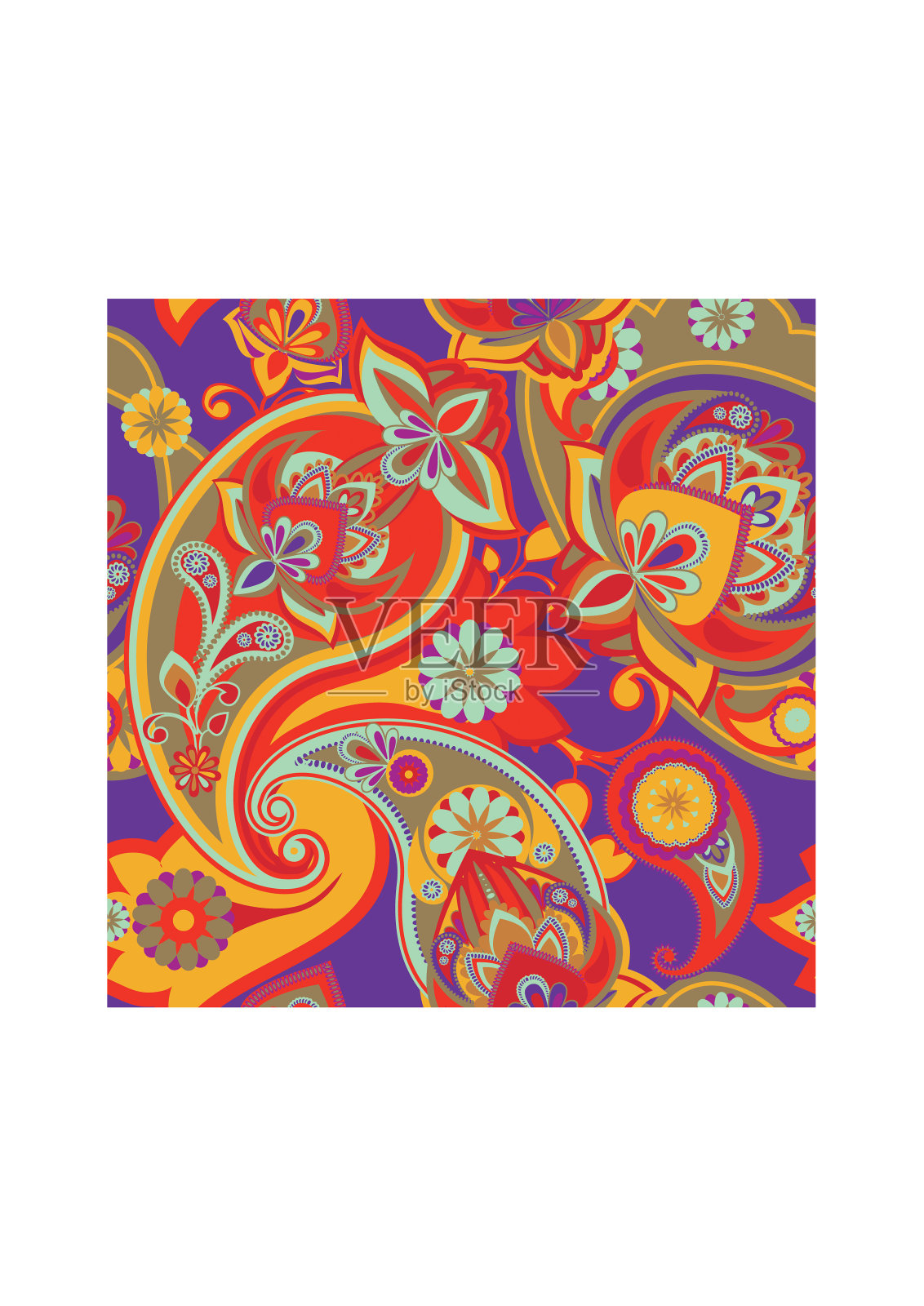 佩斯利插画图片素材