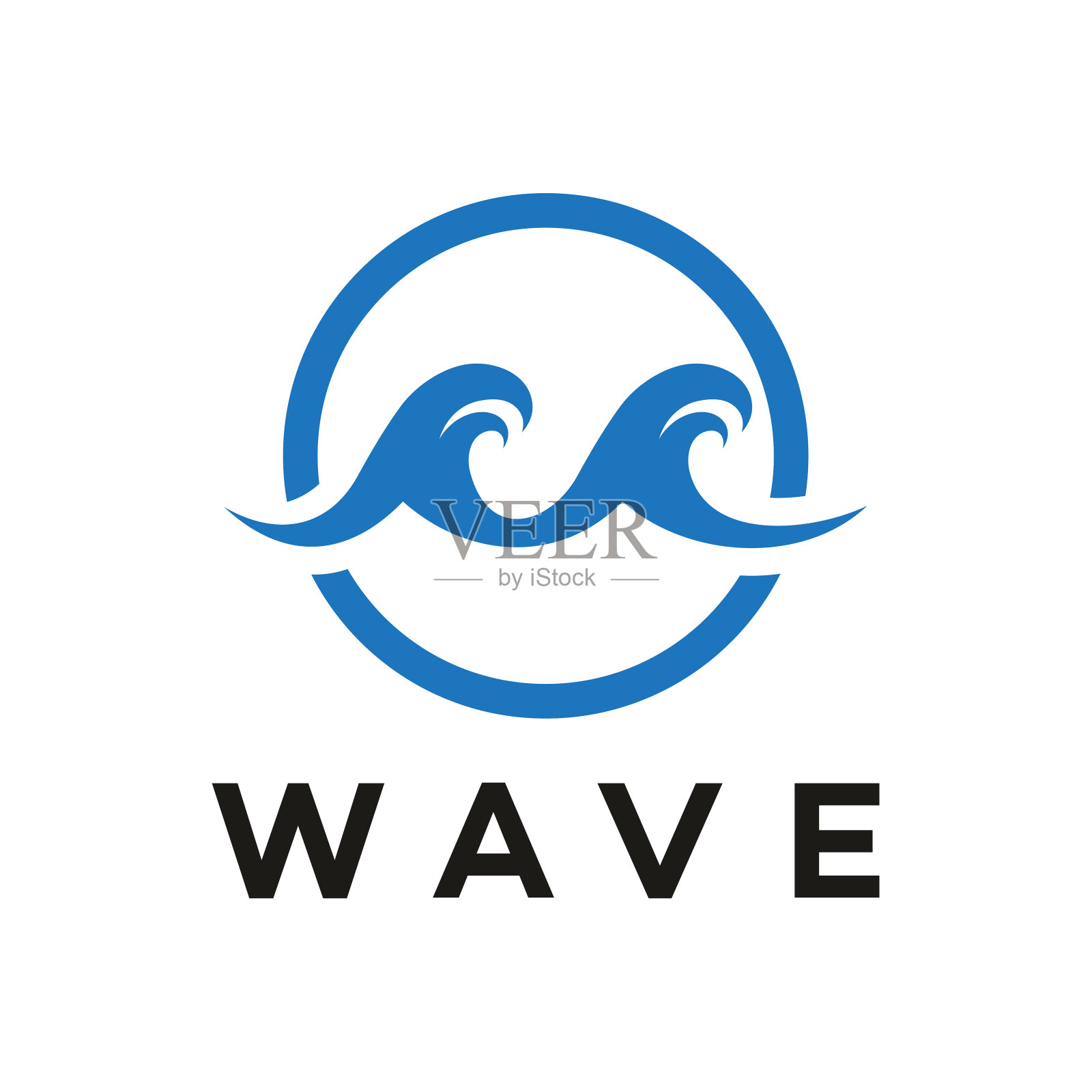 波浪标志矢量模板插图插画图片素材