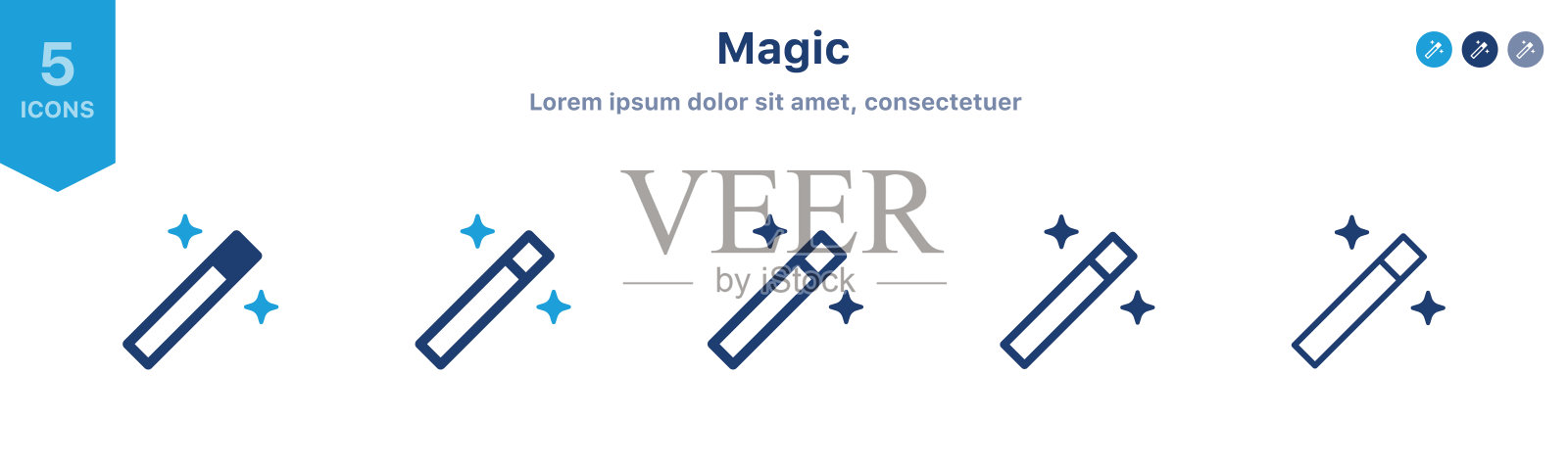 魔术棒图标集和闪耀的星星图标。魔术棒矢量图标向导工具符号;过滤器标志与闪亮图标插画图片素材