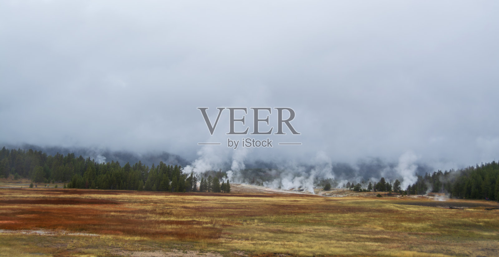 老忠实火山喷发——黄石国家公园照片摄影图片