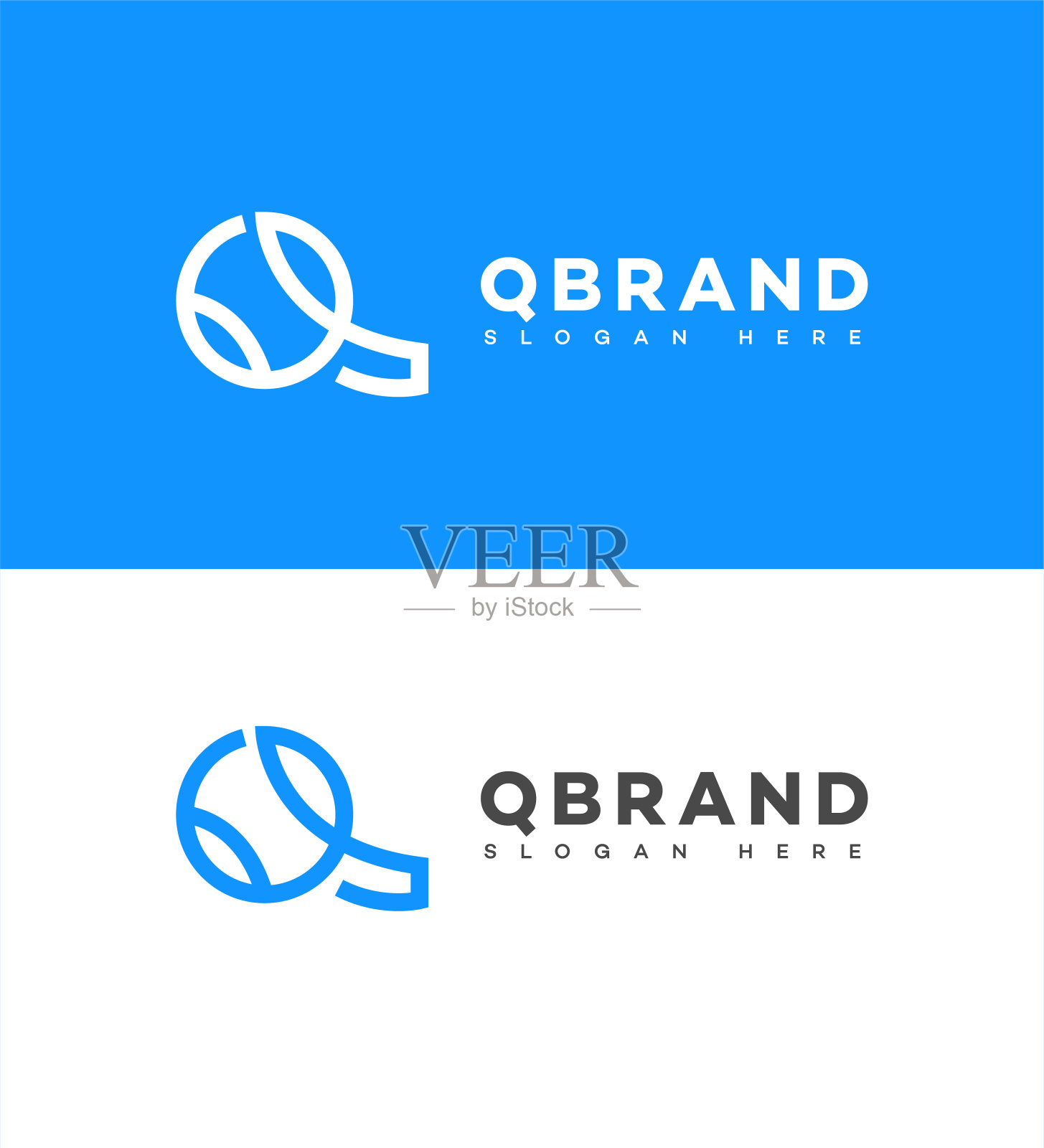 新Q字母品牌标识标识设计插图。使用此图标，商业，技术，咨询，网站，媒体，办公室，纸张，酒店，婚礼，工作室，应用程序插画图片素材