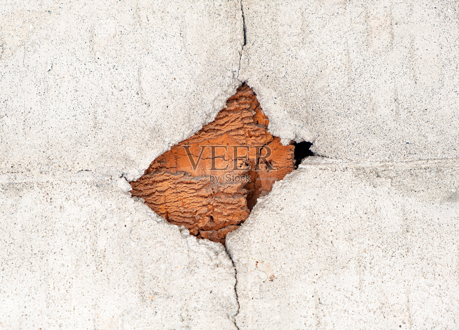 墙上的洞特写照片摄影图片