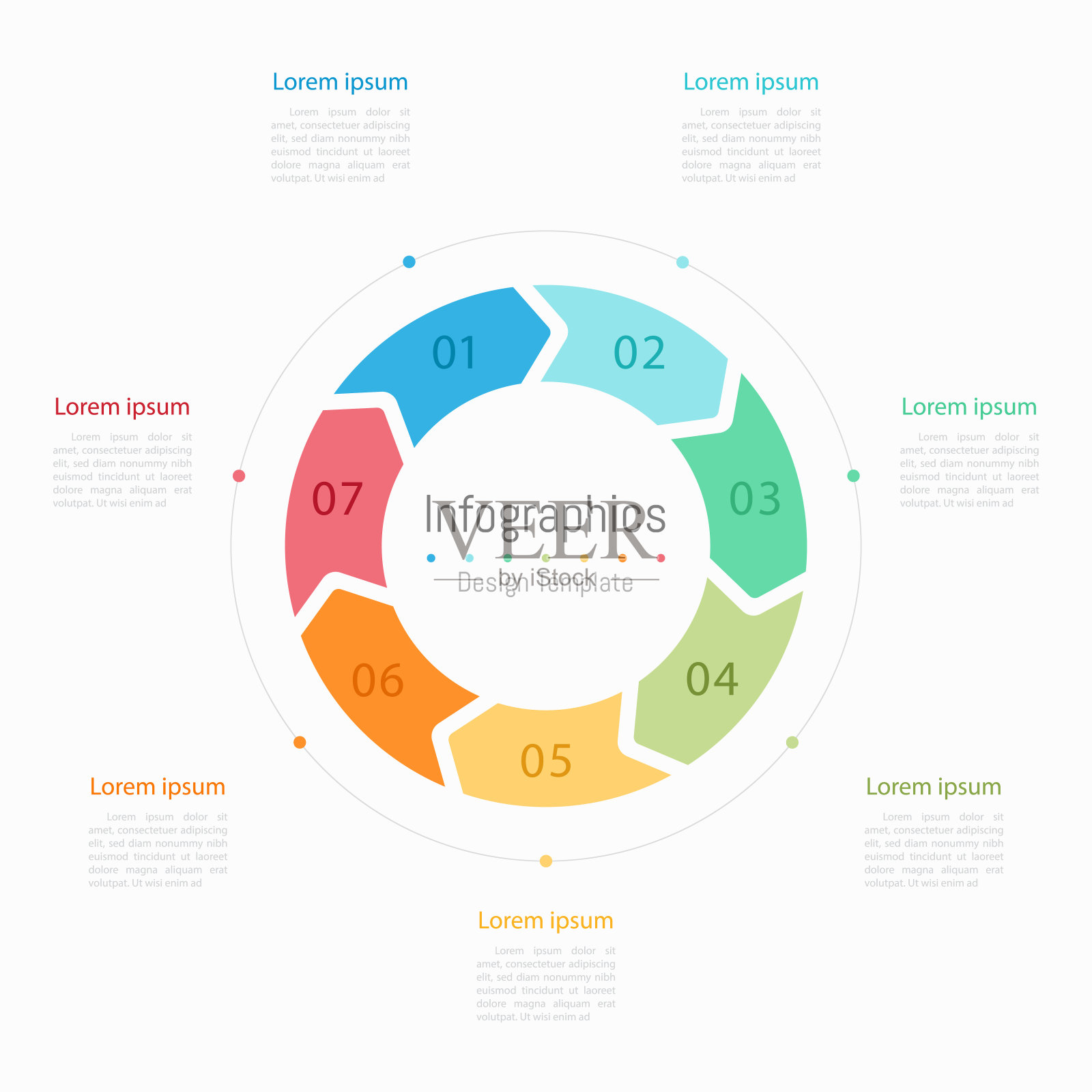 信息图7为您的业务数据选择设计元素。矢量插图。插画图片素材