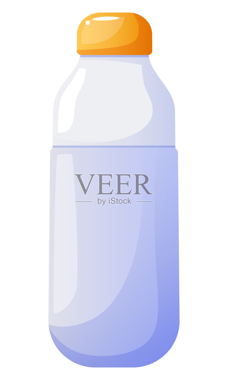 运动水瓶，可重复使用的水瓶。世界环境日和地球日。运动用的水瓶。自然健康的生活方式理念。插画图片素材