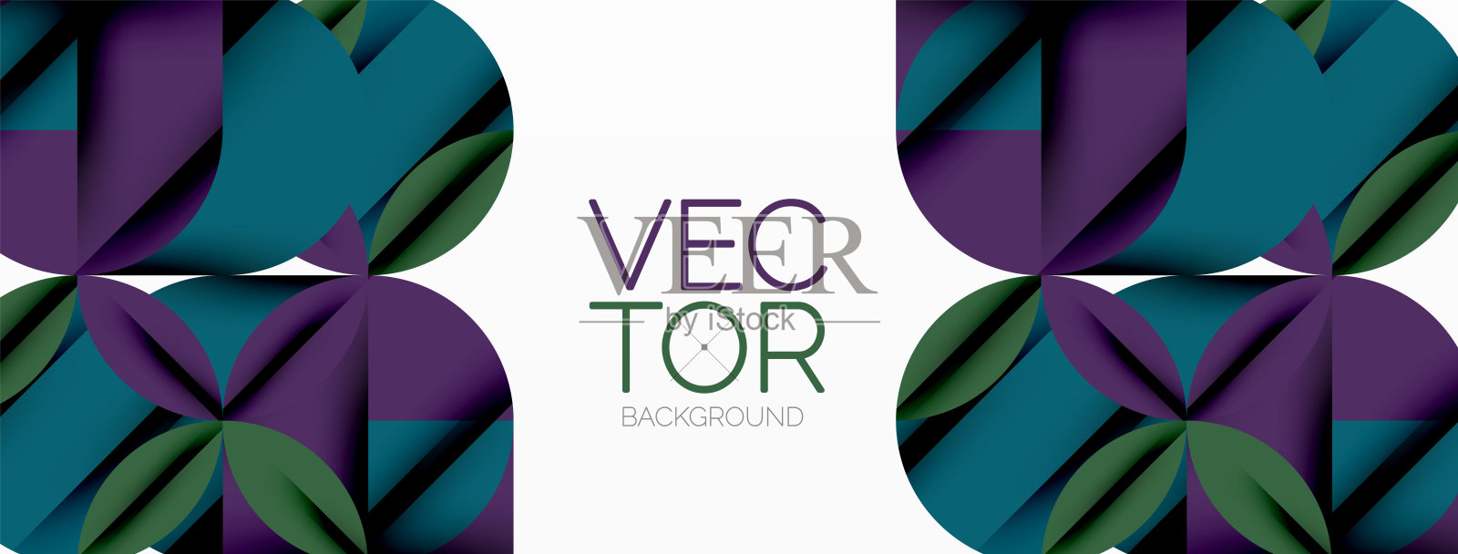 圆形，方形和花瓣几何背景。圆形组成的壁纸，横幅，背景或着陆插画图片素材