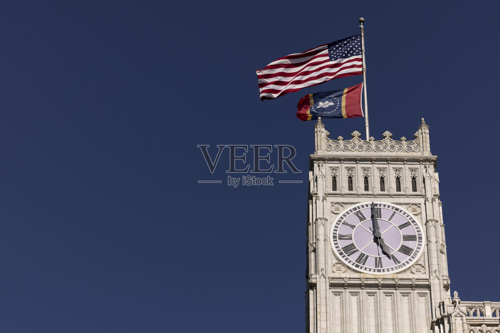 密西西比州杰克逊市中心历史性的天际线照片摄影图片