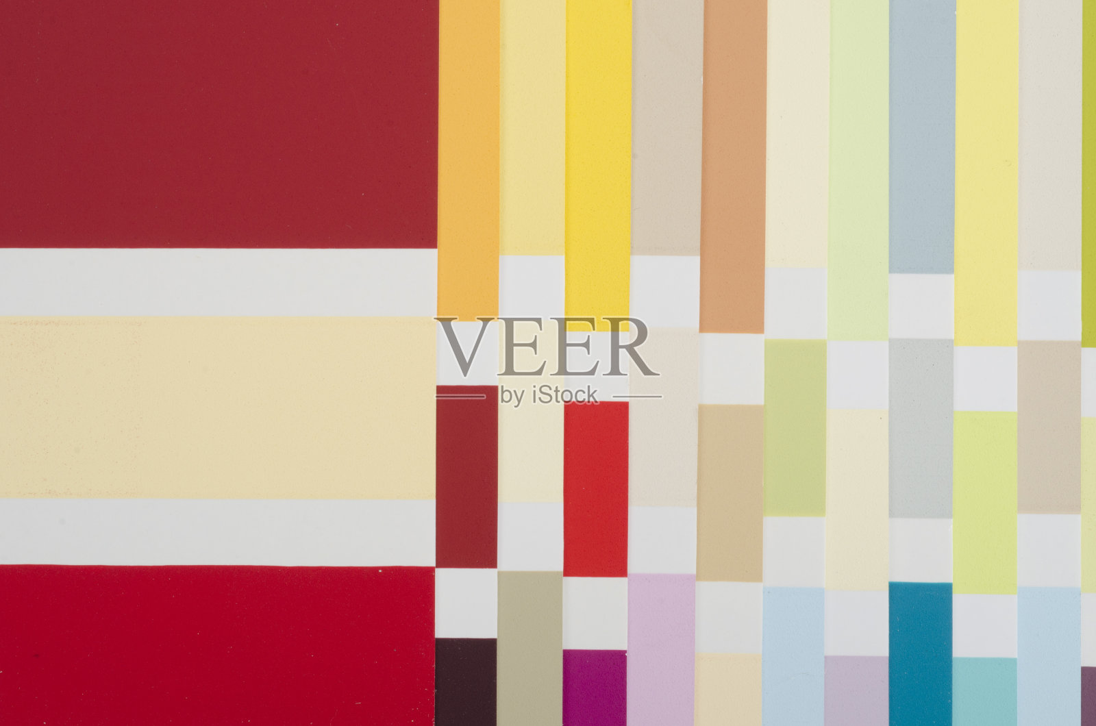 不同颜色的墙漆测试卡照片摄影图片