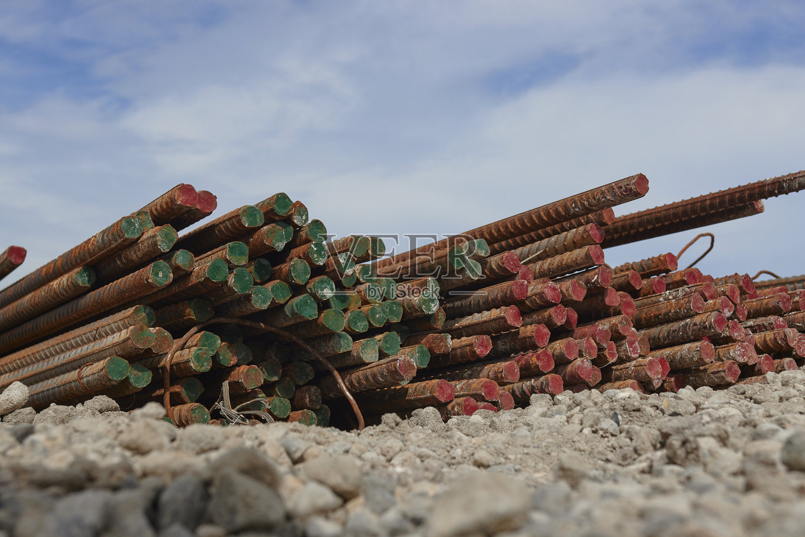 建筑配件，金属棒，防锈照片摄影图片