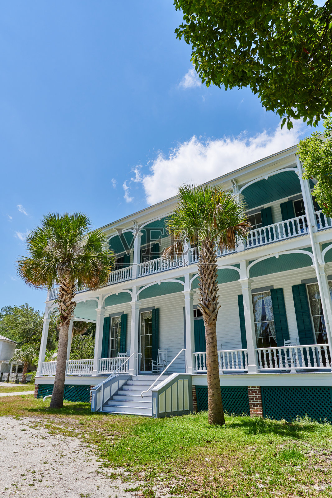 佛罗里达的殖民住宅照片摄影图片