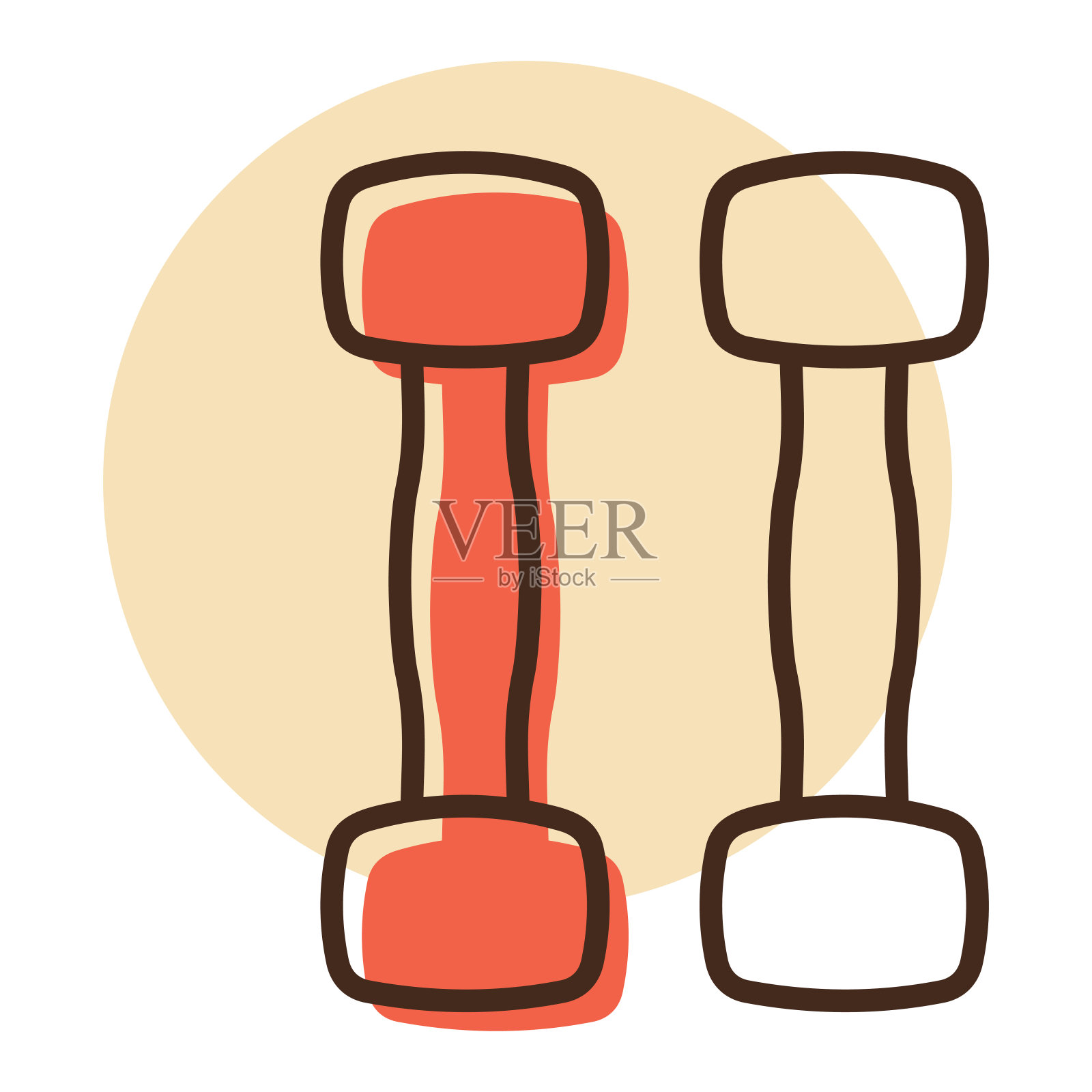 哑铃健身哑铃矢量图标插画图片素材