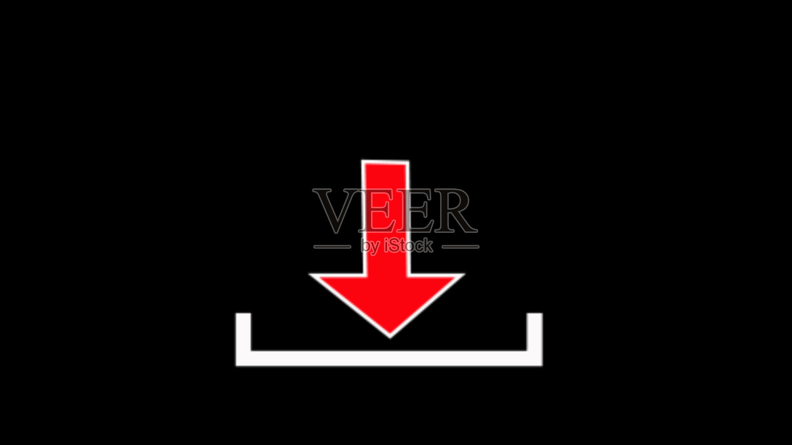 红色向下滑动箭头图标。向下箭头图标方向箭头图标。下载图标标志。照片摄影图片