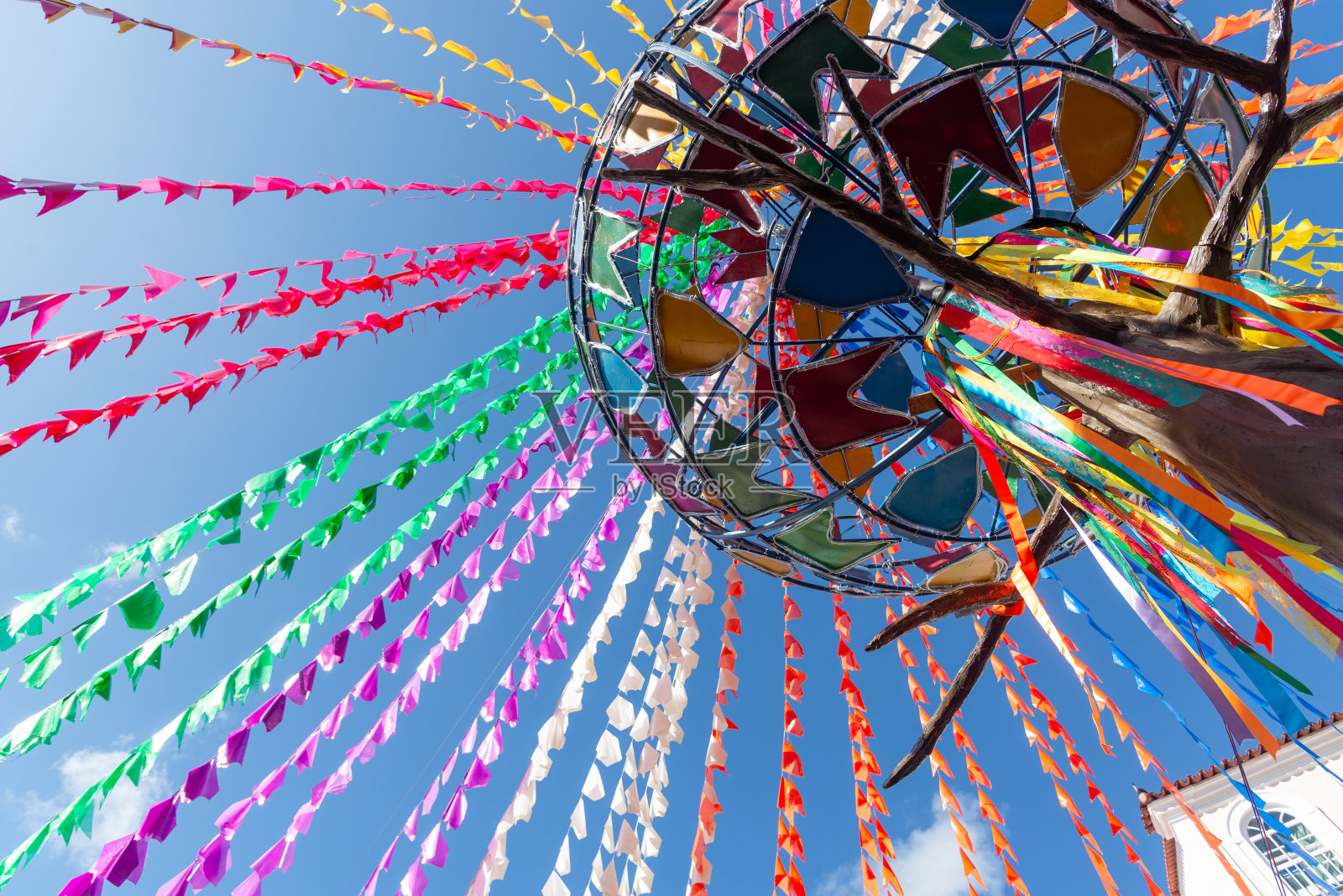 佩卢里尼奥的照片在六月的圣若昂节上被完全装饰。巴伊亚州萨尔瓦多市。照片摄影图片