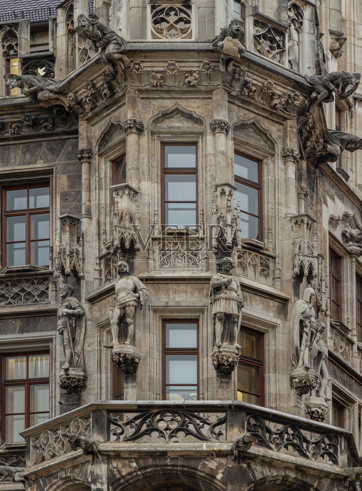 著名新市政厅（新市政厅）的外部建筑设计细节照片摄影图片