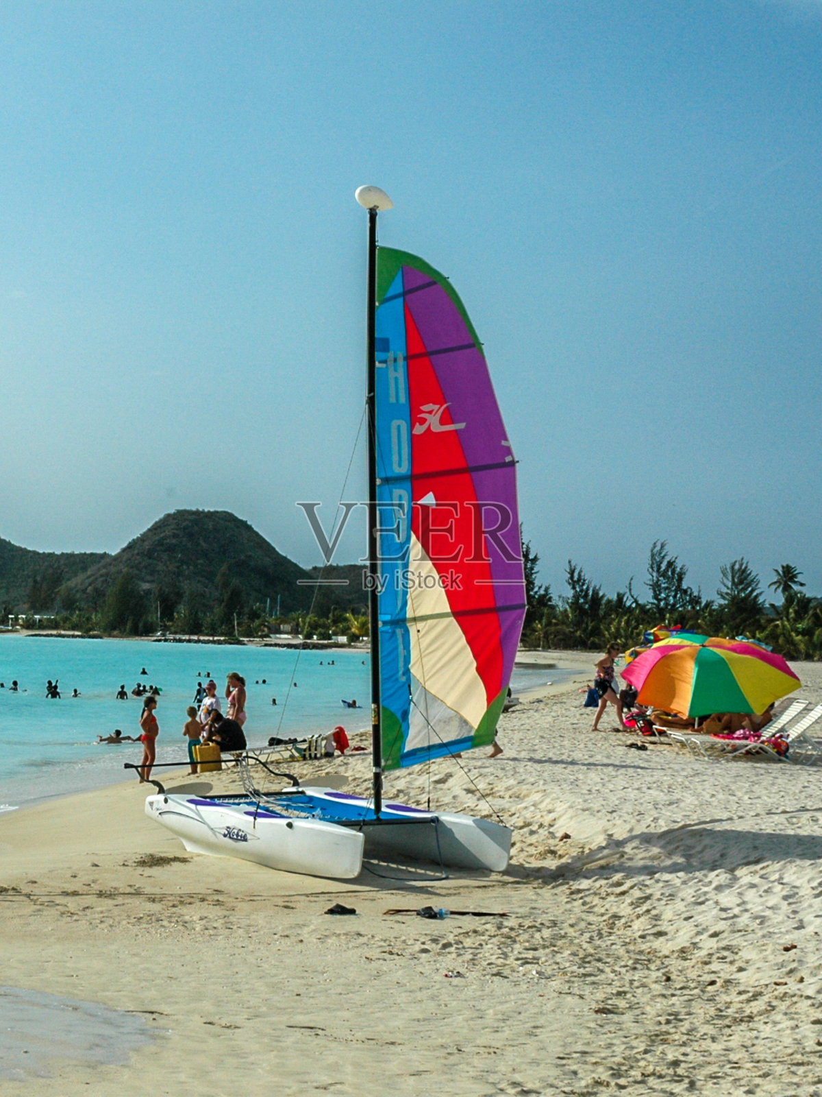 安提瓜的加勒比海海滩风光照片摄影图片