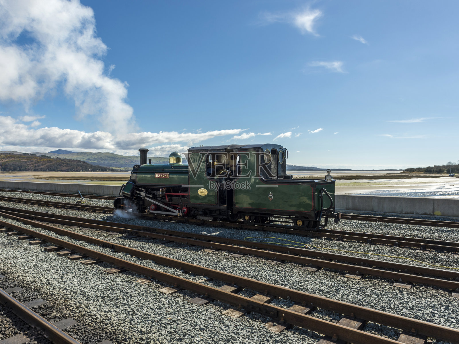 费斯蒂尼奥格铁路-布兰奇机车照片摄影图片
