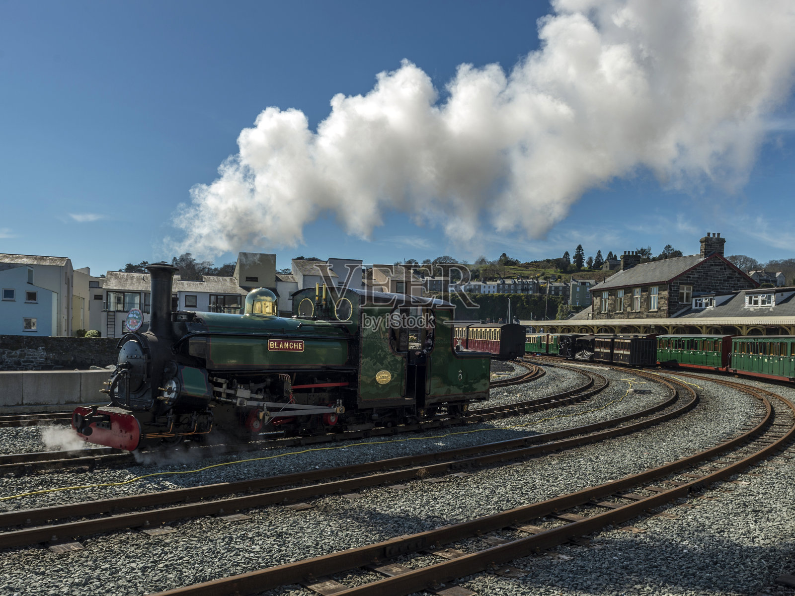 费斯蒂尼奥格铁路-布兰奇机车照片摄影图片