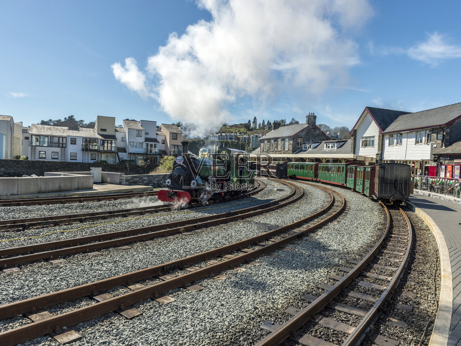 费斯蒂尼奥格铁路-布兰奇机车照片摄影图片
