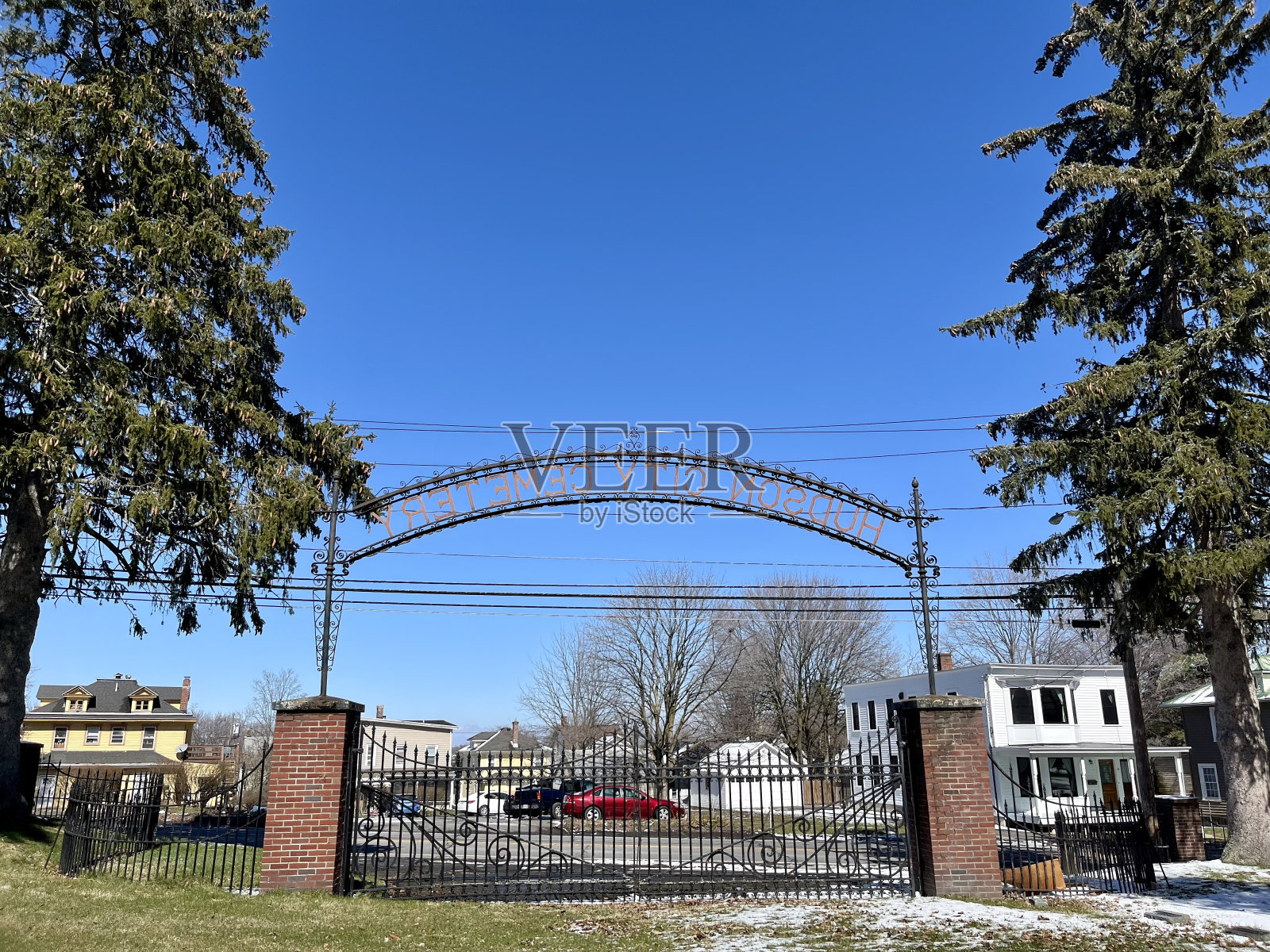 哈德逊市公墓照片摄影图片