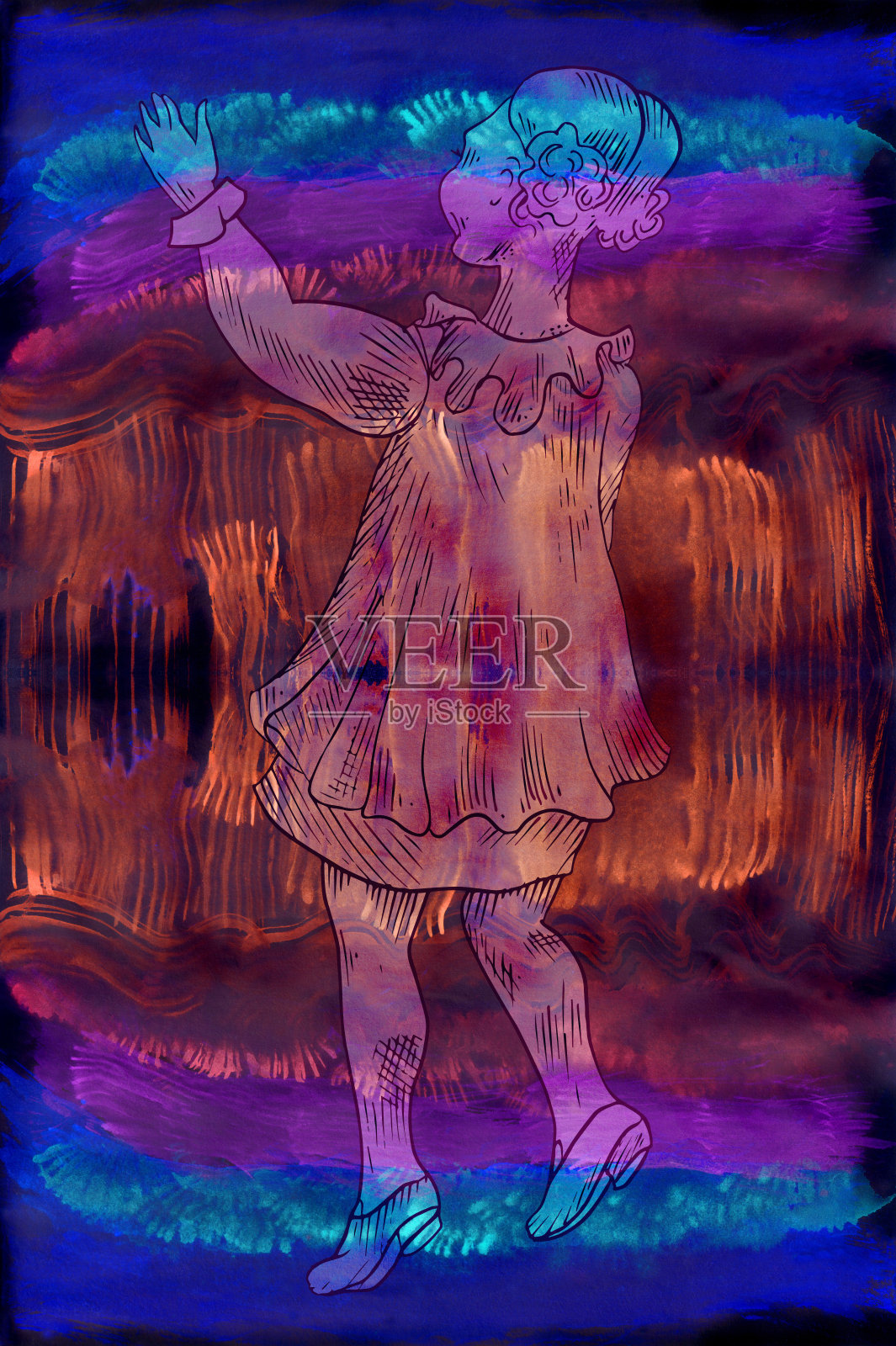 接触插画图片素材