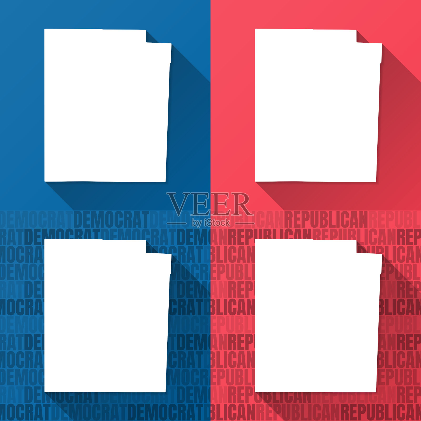 阿勒格尼县，纽约。蓝色和红色背景的地图插画图片素材