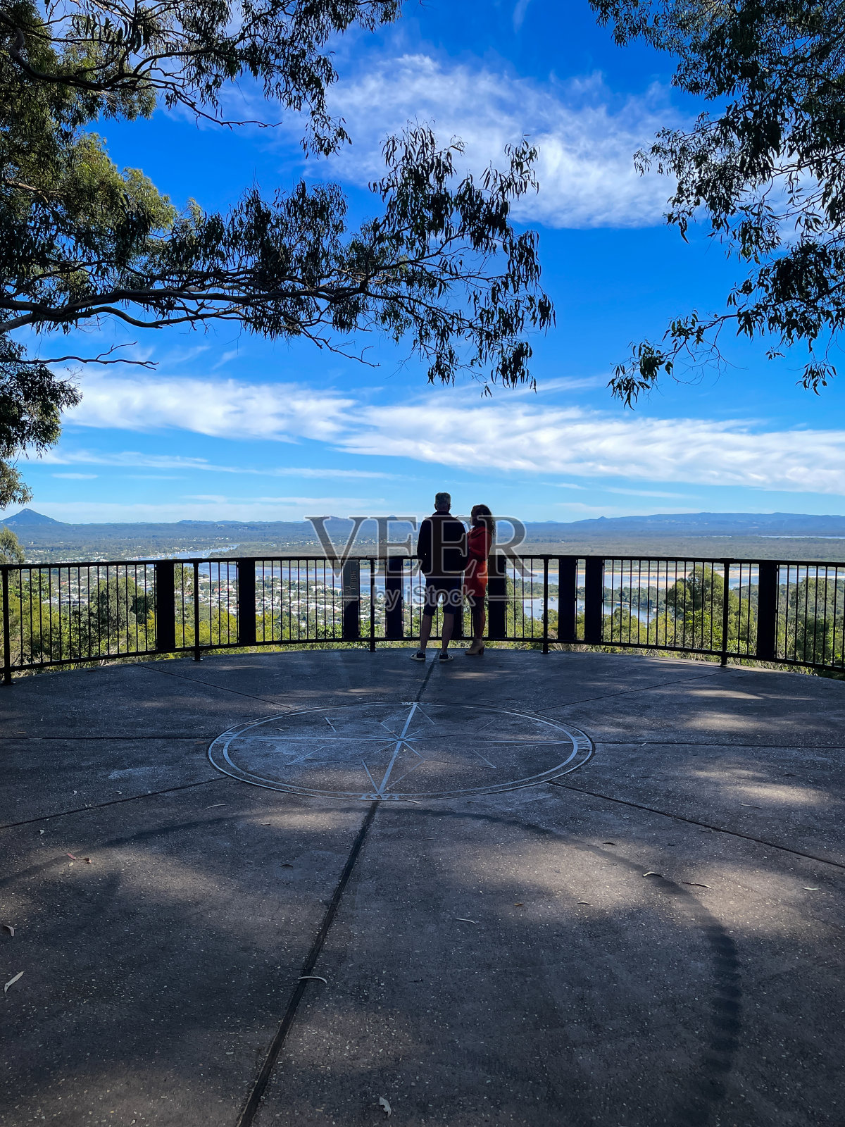 欣赏风景的情侣照片摄影图片