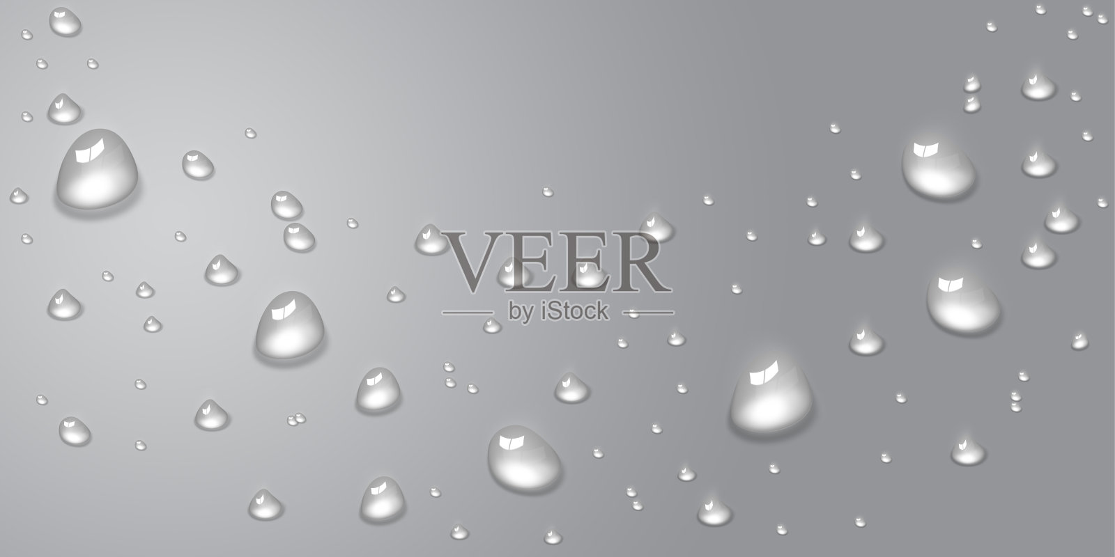 气泡或水滴的逼真插图。插画图片素材