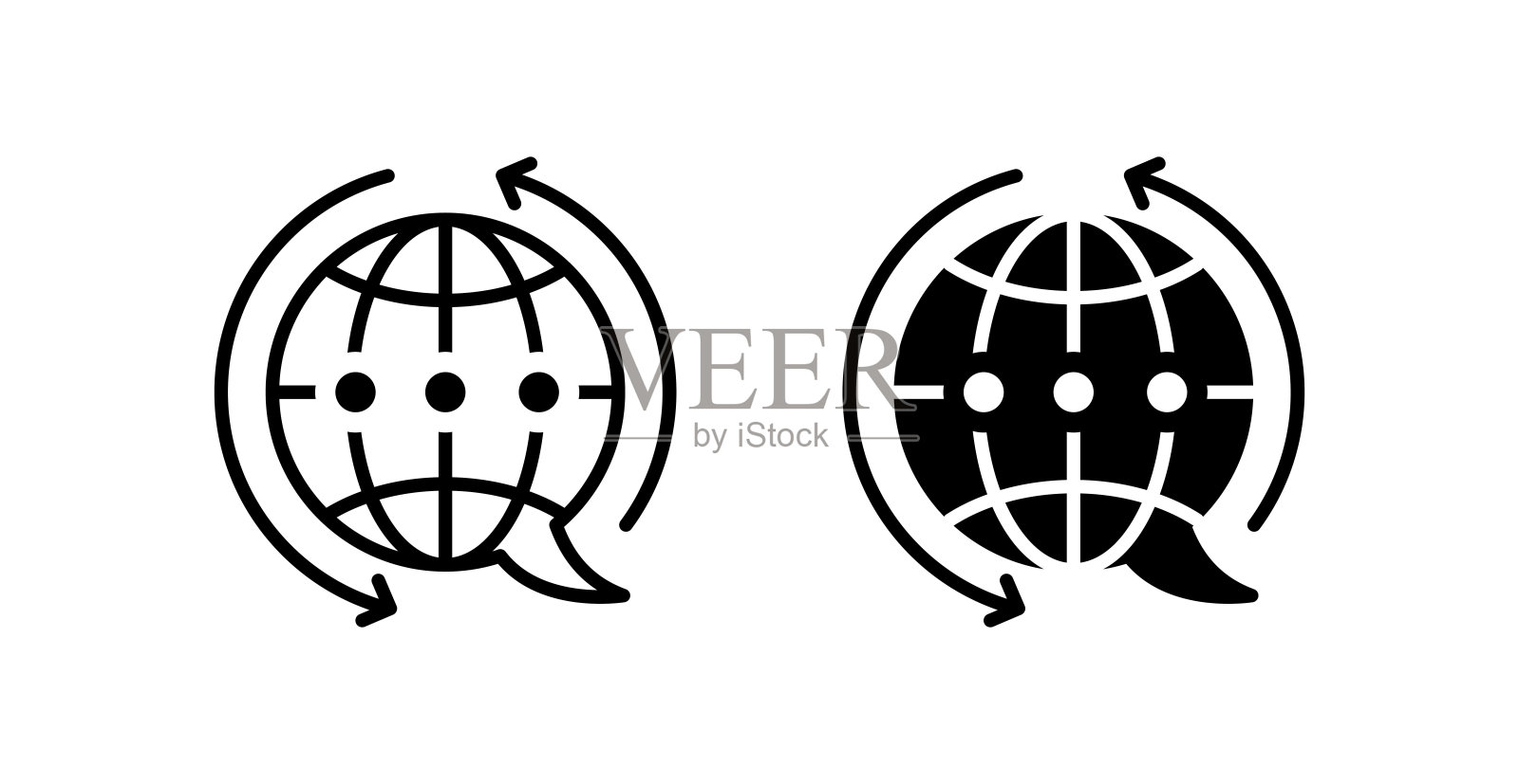 翻译图标，矢量插图插画图片素材