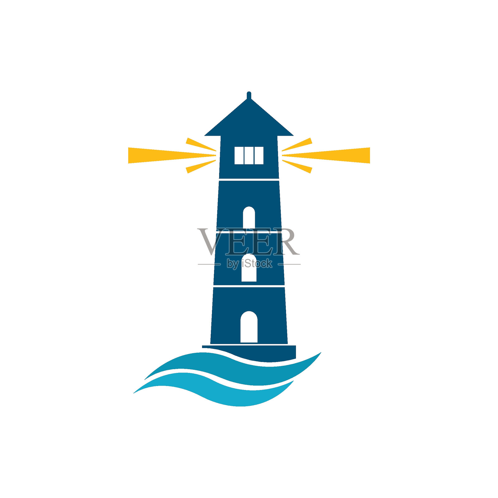 灯塔标志插画图片素材