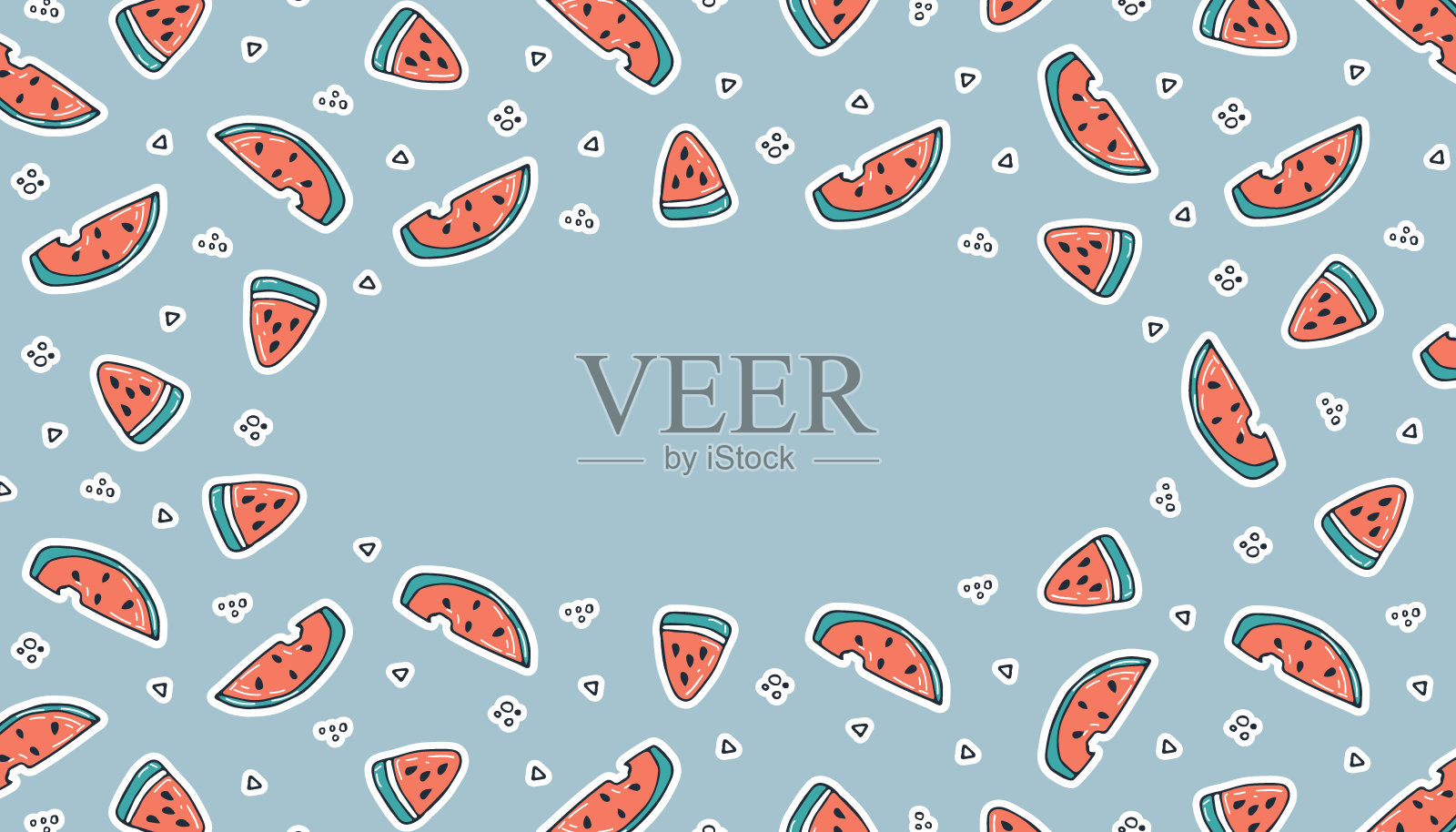 西瓜。插画图片素材