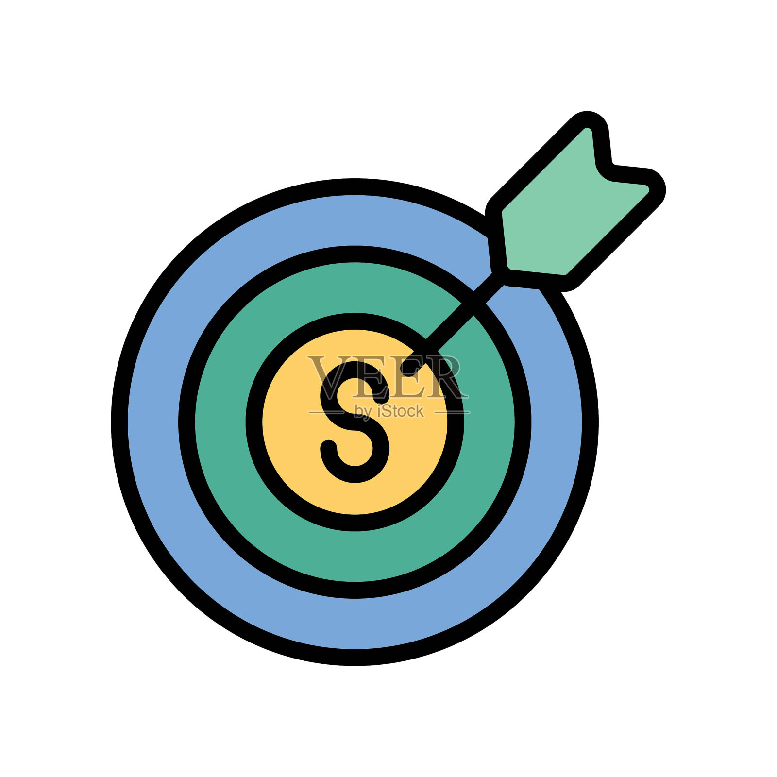 财务目标图标插画图片素材