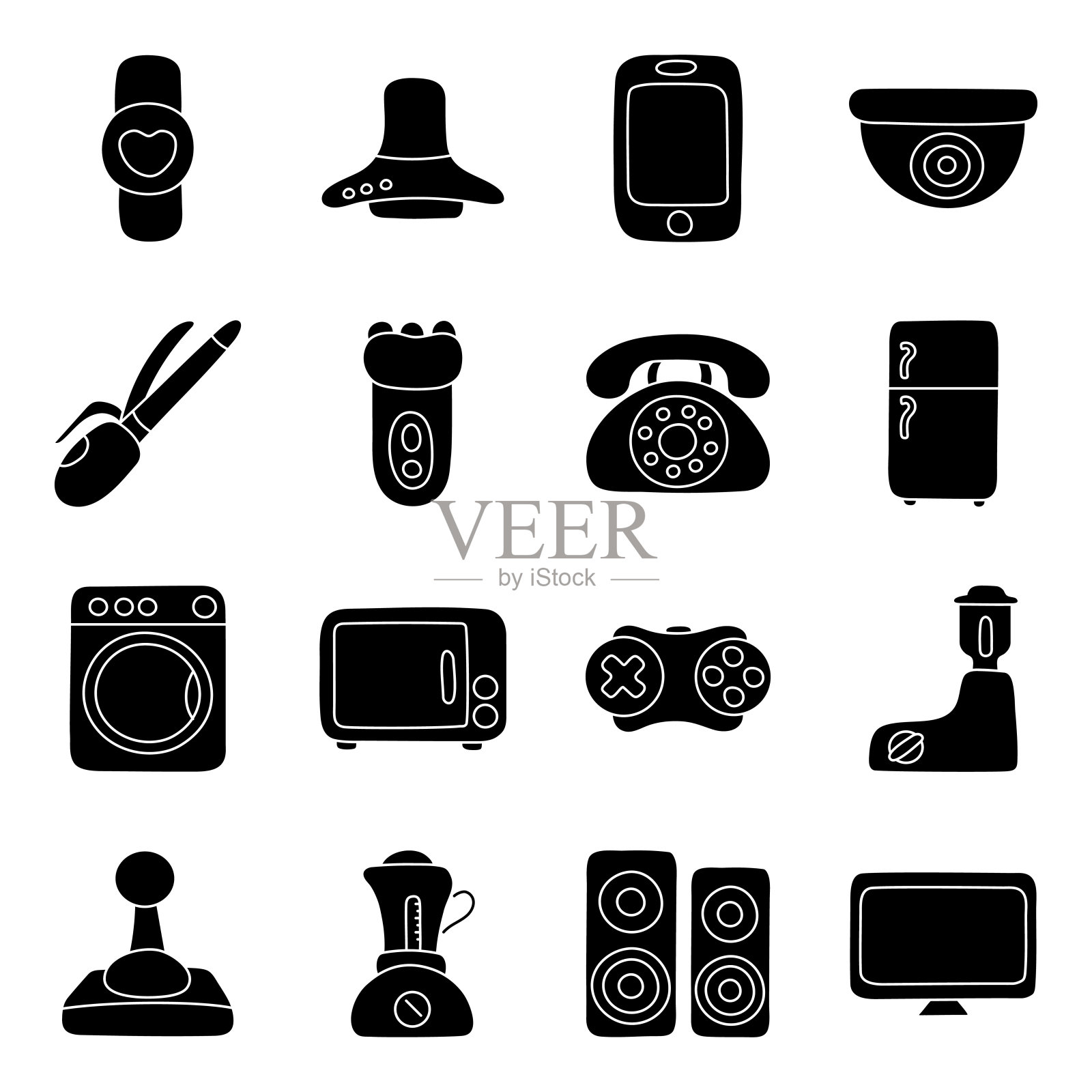 电子固体图标包插画图片素材