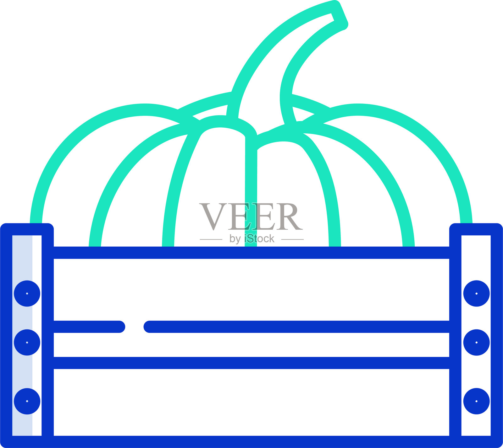 南瓜轮廓颜色矢量插图插画图片素材