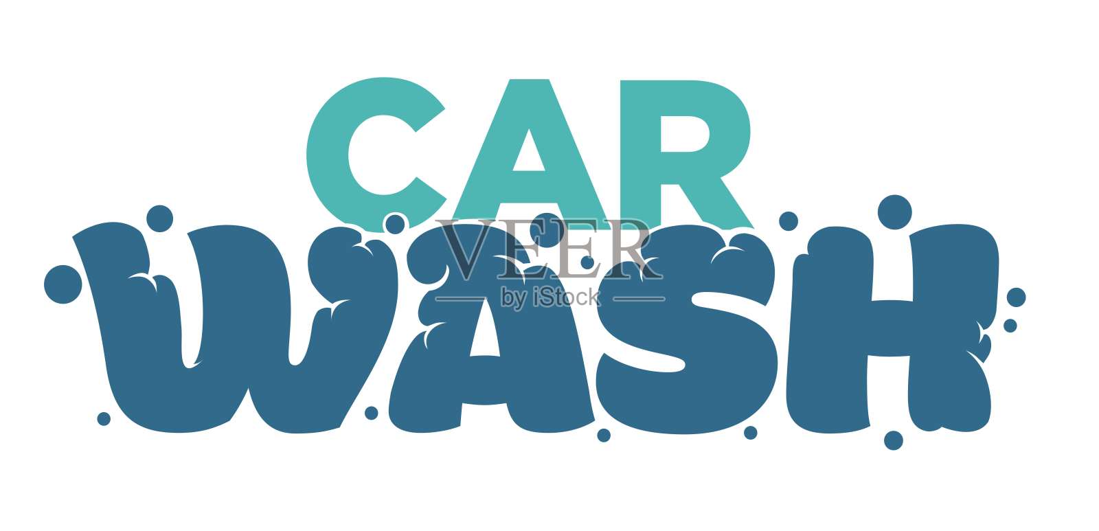 洗车服务洗车站隔离图标车辆和运输矢量插画图片素材