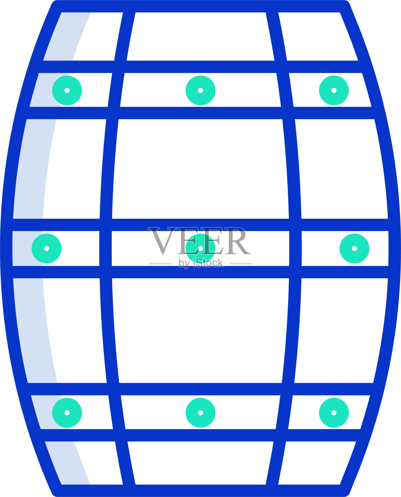 桶轮廓颜色矢量插图插画图片素材