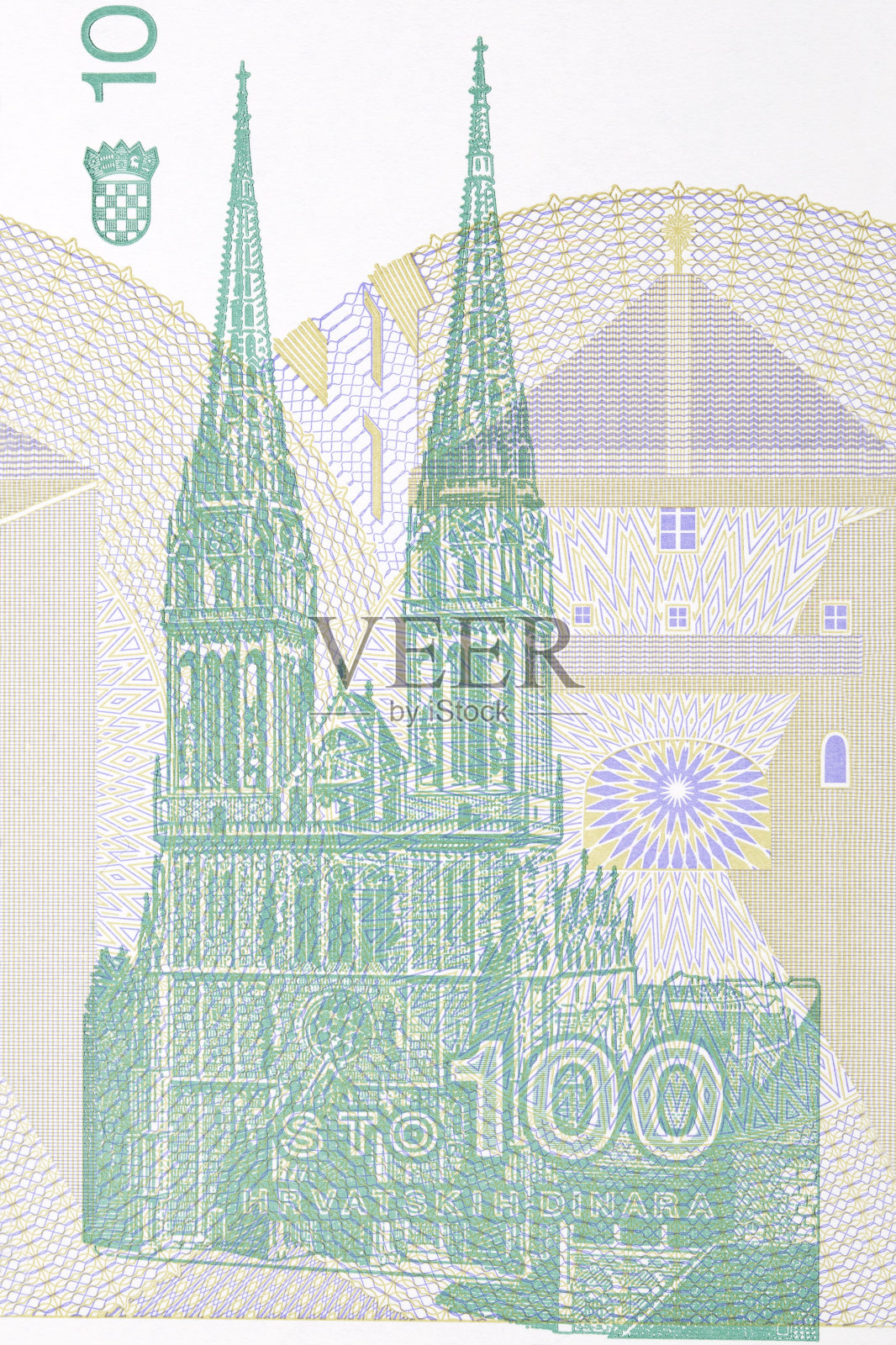 萨格勒布大教堂用克罗地亚的钱建的照片摄影图片