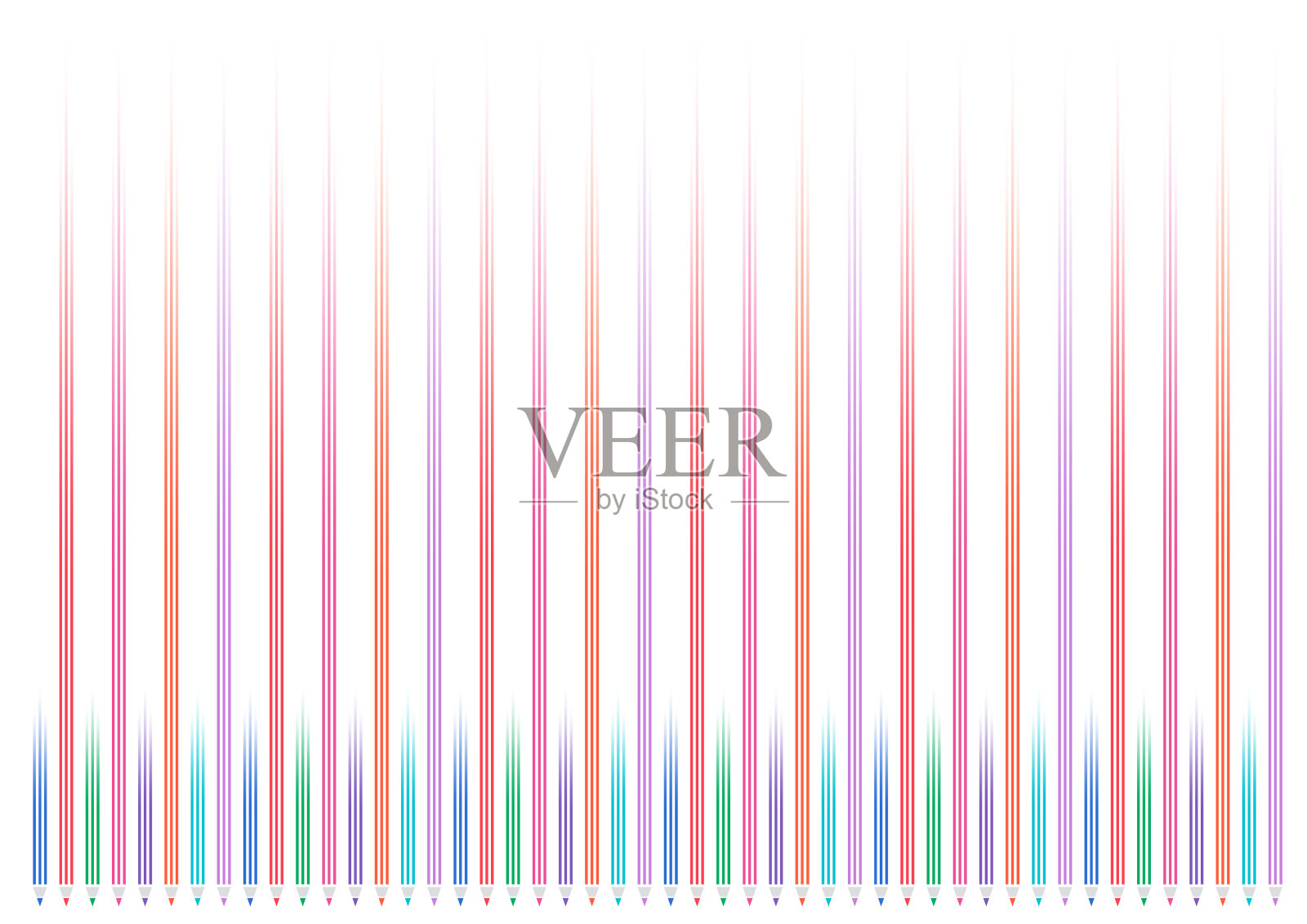 彩色铅笔背景。快速和丰富多彩的木制铅笔背景插画图片素材