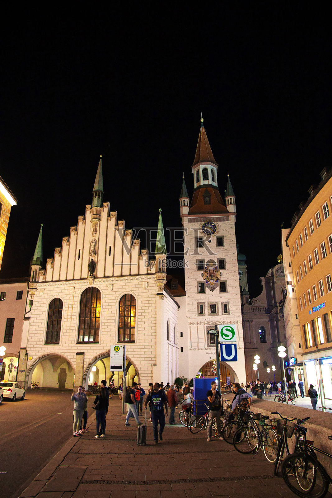 德国,慕尼黑的老市政厅照片摄影图片