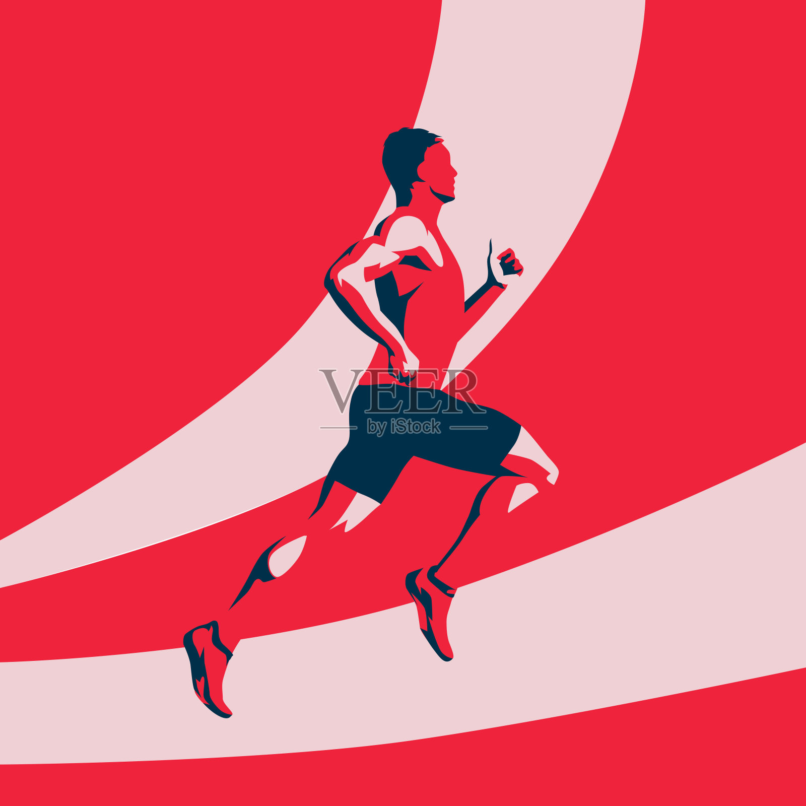 奔跑，奔跑的人矢量插图插画图片素材