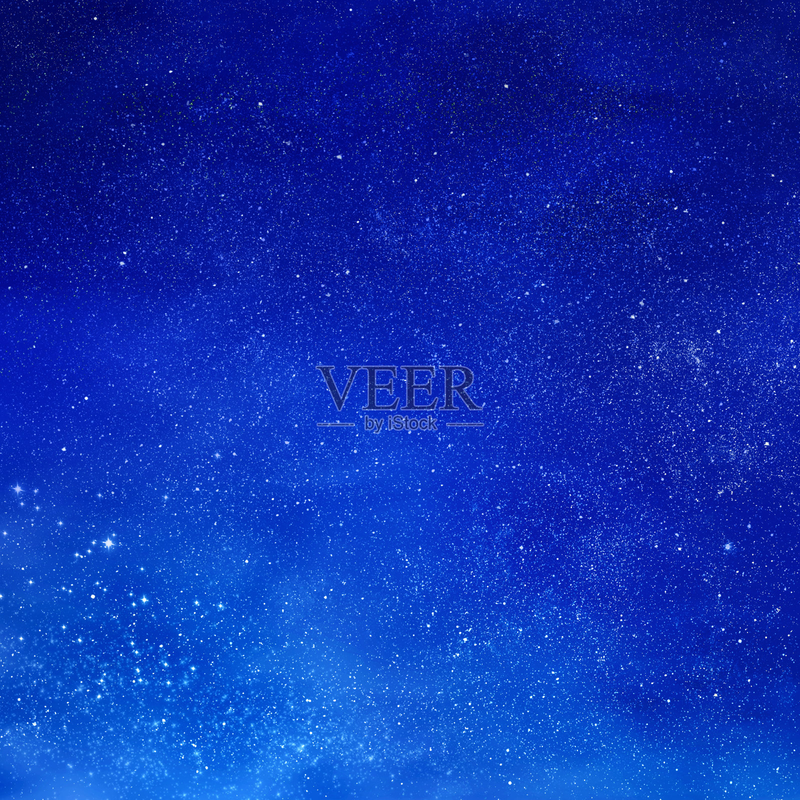 蓝色夜空背景中的银河星星照片摄影图片