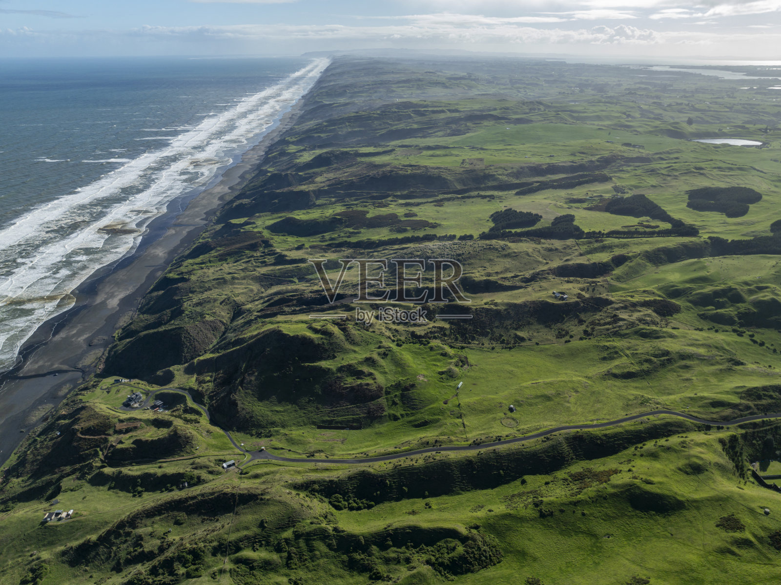 新西兰北岛海岸线鸟瞰图照片摄影图片
