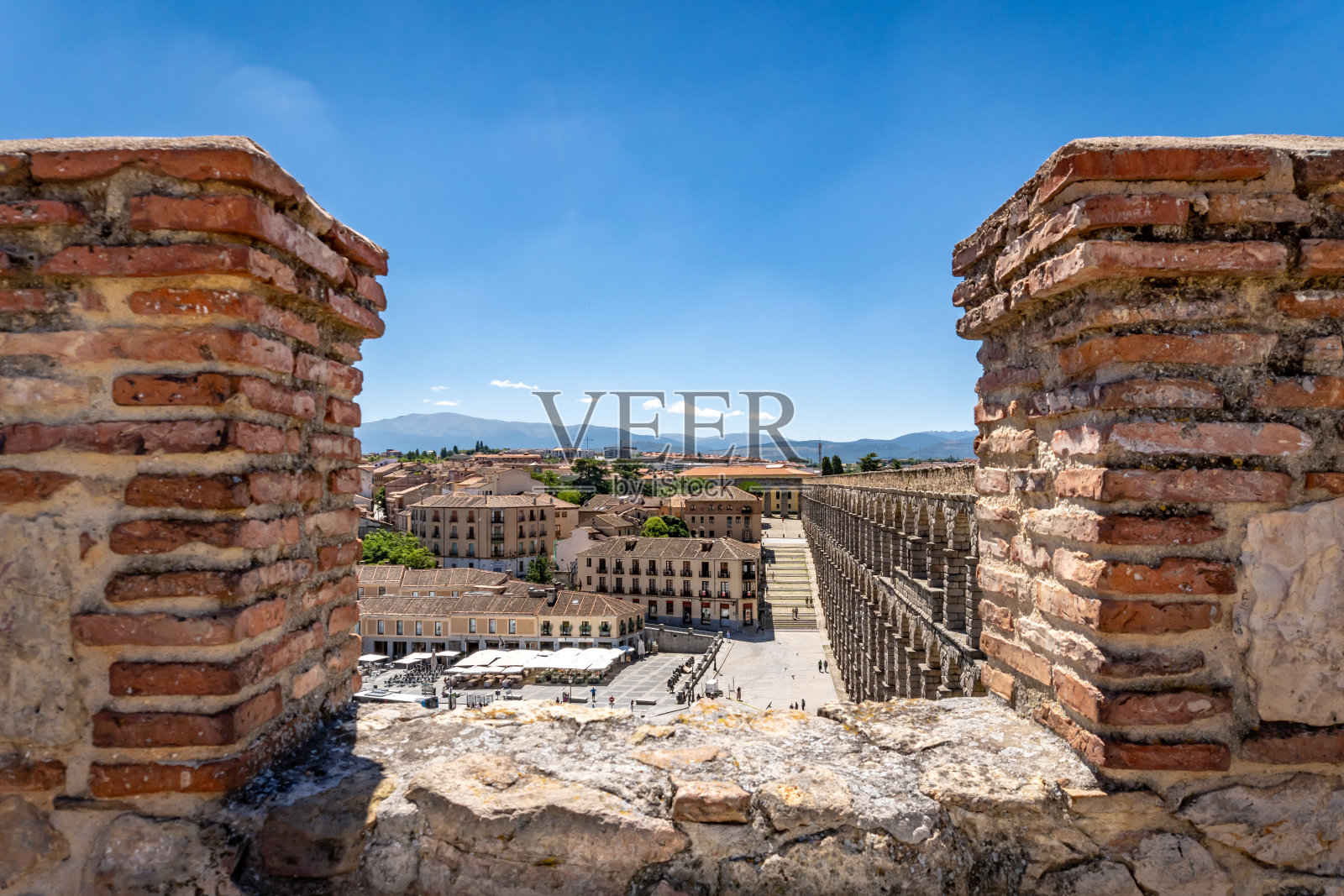 塞戈维亚渡槽景观照片摄影图片