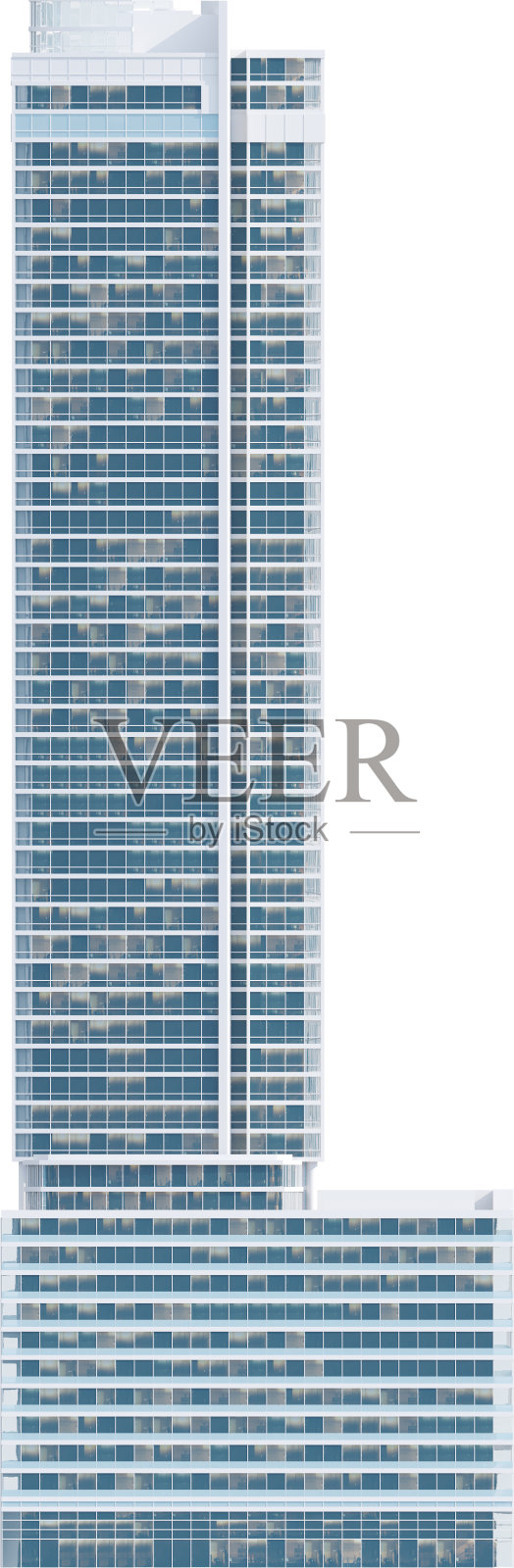 现代建筑的正面视图-摩天大楼照片摄影图片