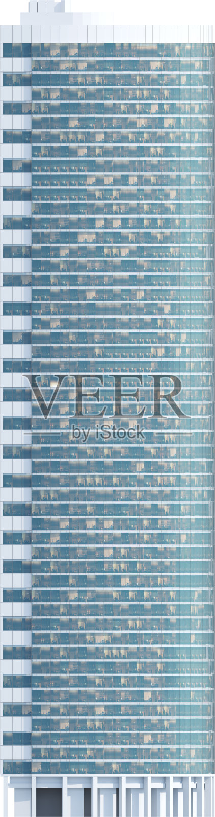 现代建筑的正面视图-摩天大楼照片摄影图片