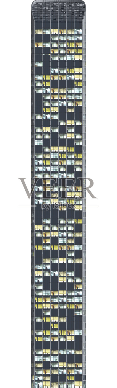 现代建筑的立面夜景-摩天大楼照片摄影图片