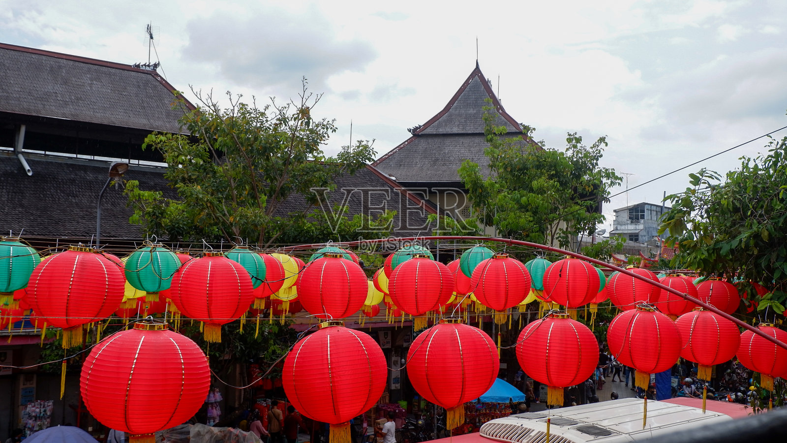 中国新年灯笼照片摄影图片