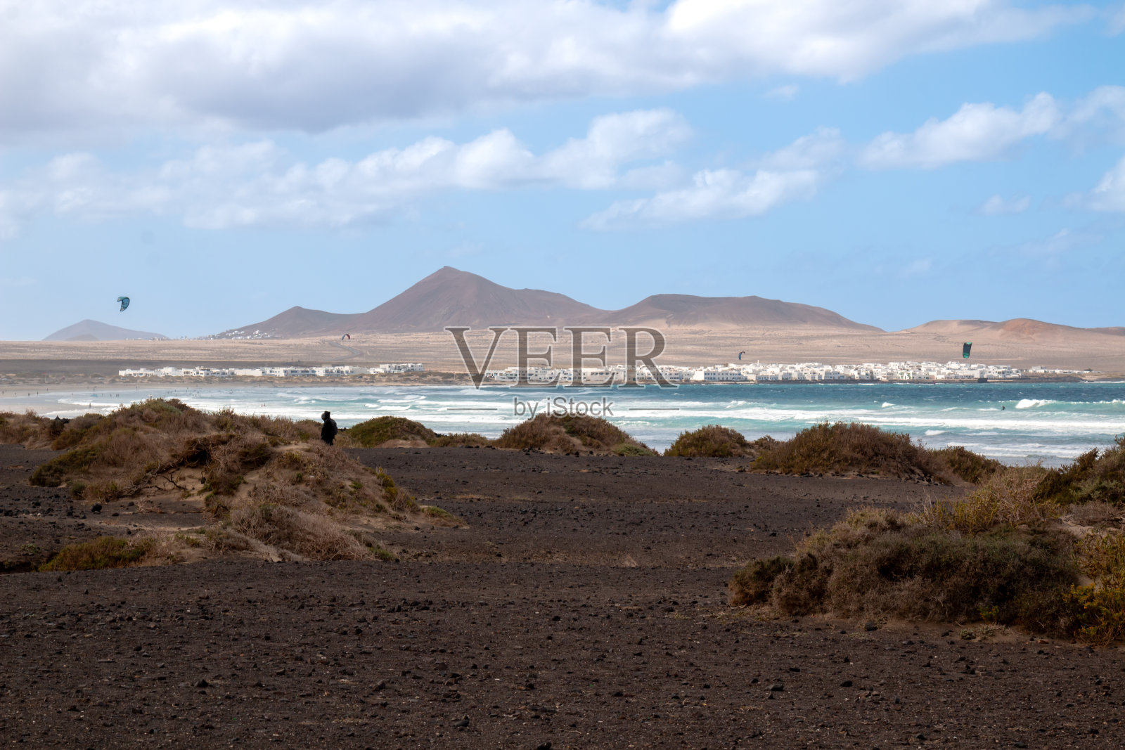 兰萨罗特岛法马拉岛大西洋海岸照片摄影图片