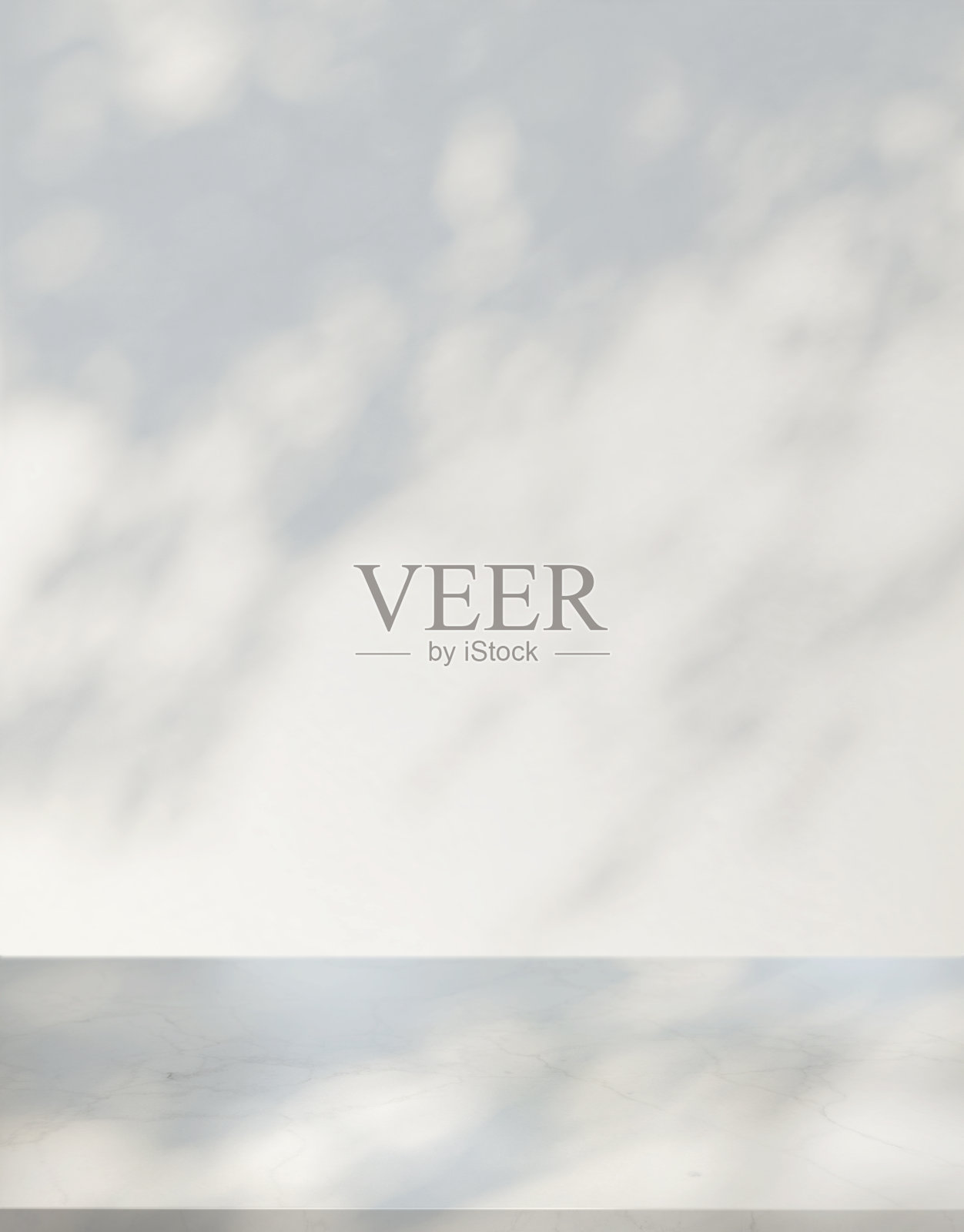 产品显示模板。白色大理石台面。照片摄影图片