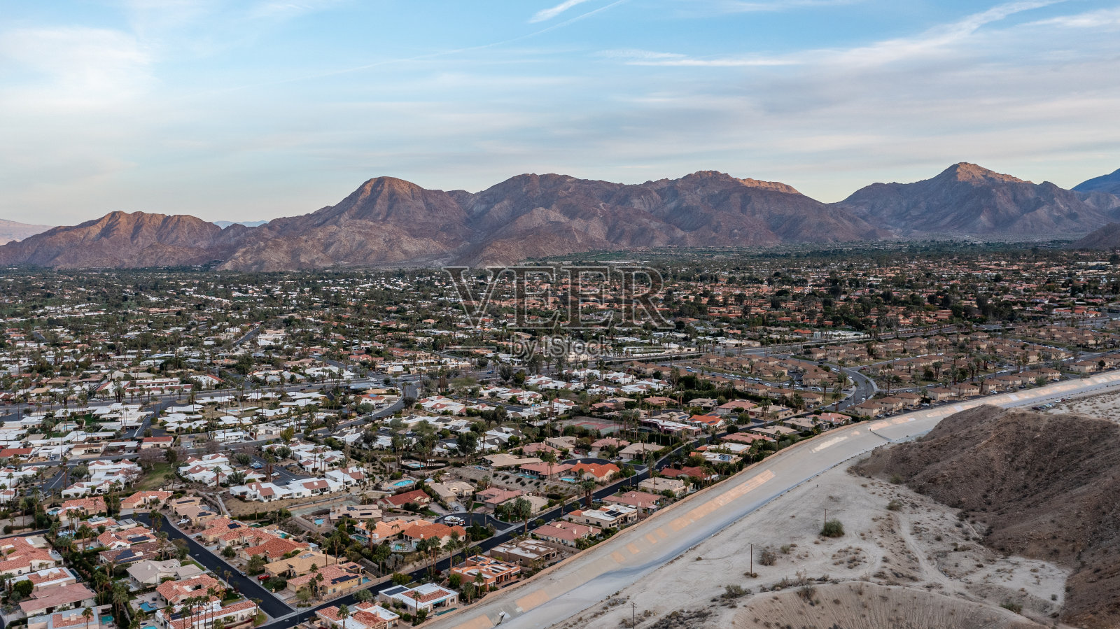 加州棕榈泉附近的无人机图像照片摄影图片