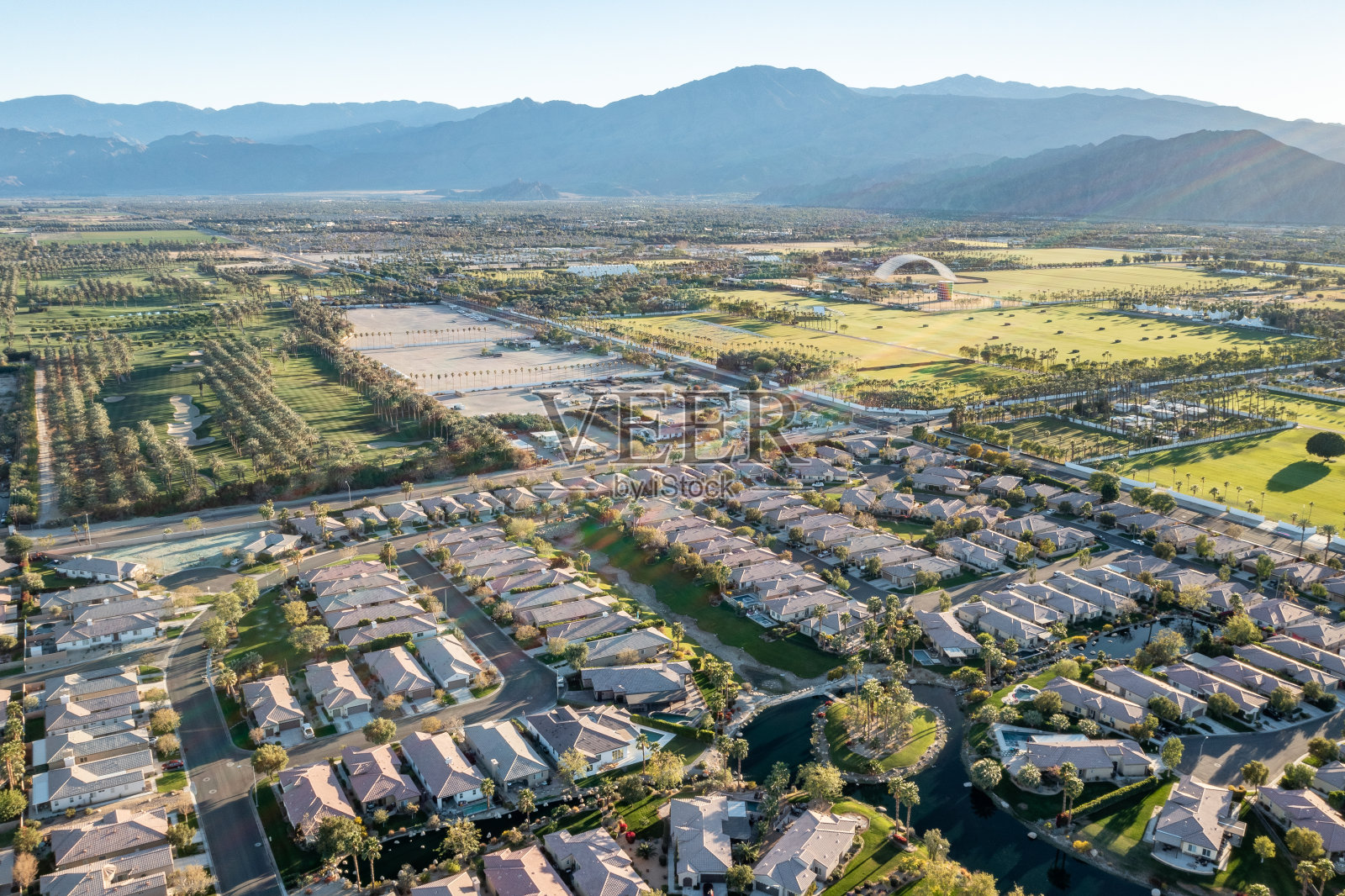 加州棕榈泉附近的无人机图像照片摄影图片